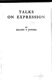 Cover of: Talks on expression