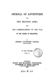 Cover of: Journal of adventures with the British army, from the commencement of the war to the taking of ...