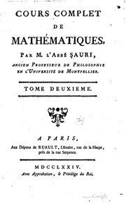 Cover of: Cours complet de mathématiques by M. Sauri, Sauri abbé