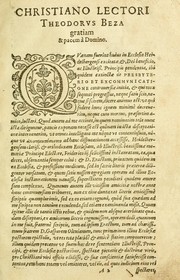 Tractatus pius et moderatus de vera excommunicatione et christiano presbyterio... Theodoro Beza... auctore by Théodore de Bèze