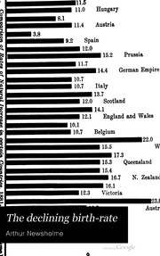 Cover of: The declining birth-rate: its national and international significance