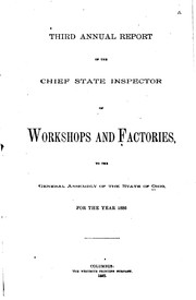 Cover of: Annual Report of the Department of Inspection of Workshops, Factories and ...