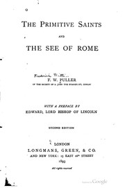 Cover of: The primitive saints and the see of Rome.