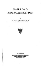 Cover of: Railroad reorganization