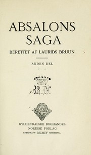 Cover of: Absalons saga by Laurids Bruun