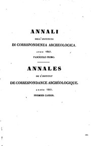 Cover of: Annali by Deutsches Archäologisches Institut