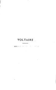 Cover of: Voltaire: Bibliographie de ses œuvres
