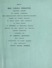 Cover of: Anterior, Regi Carolo Emmanveli fortissimo principi ob eximiam clementiam ... Colonia Tabracana conditori svo et Albertvs Genovesivs, Dux Insvlae monvmentvm ex solido marmore fieri censvervnt ... by Genovesi, Alberto duca di isola di San Pietro