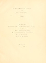 Cover of: The belief element in judgment ...
