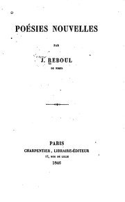 Cover of: Poésies nouvelles