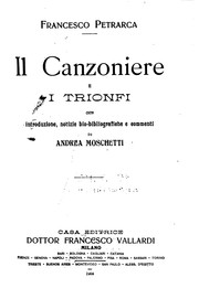 Cover of: Il canzoniere e I trionfi