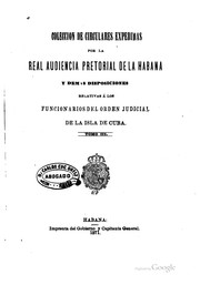 Cover of: Coleccion de circulares expedidas por la Real Audiencia Pretorial de la ...