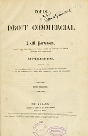 Cover of: Cours de droit commercial
