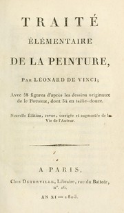 Cover of: Traité élémentaire de la peinture by Leonardo da Vinci