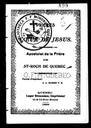 Cover of: Prières au Coeur de Jésus: apostolat de la prière de St-Roch de Québec