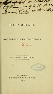 Cover of: Village sermons doctrinal and practical