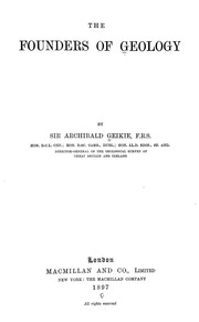 Cover of: The founders of geology by Archibald Geikie