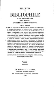 Cover of: Bulletin du bibliophile et du bibliothécaire by Société des amis de la Bibliothèque nationale et des grandes bibliothèques de France