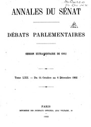 Annales by France. Assemblʹee nationale (1871-1942) Senat