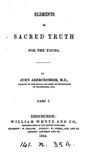 Cover of: Elements of sacred truth for the young by John Abercrombie