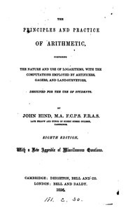 Cover of: The principles and practice of arithmetic