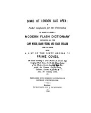 Cover of: Sinks of London Laid Open: A Pocket Companion for the Uninitiated, to which is Added a Modern ...