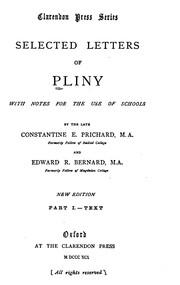 Cover of: Selected Letters of Pliny by Pliny the Younger, Edward Russell Bernard , Constantine Estlin Prichard