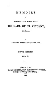 Cover of: Memoirs of Admiral the Right Hon[orabl]e the Earl of St. Vincent ...