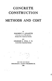 Cover of: Concrete construction by Halbert Powers Gillette