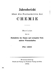 Jahresbericht über die Fortschritte der Chemie und Verwandter Theile anderer ...