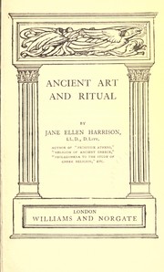 Cover of: Ancient art and ritual. by Jane Ellen Harrison