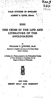 Cover of: The cross in the life and literature of the Anglo-Saxons.