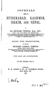 Journals kept in Hyderabad, Kashmir, Sikkim, and Nepal by Sir Richard Temple