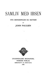 Cover of: Samliv med Ibsen