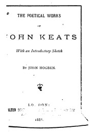 Cover of: The Poetical Works of John Keats by John Keats