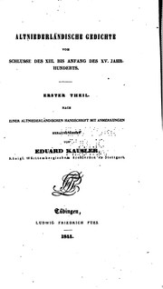 Cover of: Denkmäler altniederländischer Sprache und Literatur by Eduard Heinrich von Kausler, Eduard Heinrich von Kausler