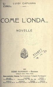 Cover of: Come l'onda ...: novelle