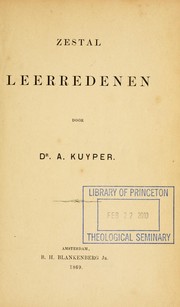 Cover of: Zestal leerredenen by Abraham Kuyper