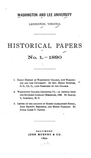 Cover of: Historical Papers