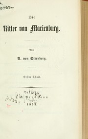 Cover of: Die Ritter von Marienburg