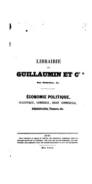 Cover of: Mélanges d'économie politique