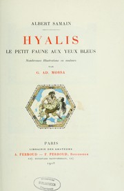 Cover of: Hyalis, le petit faune aux yeux bleus by Albert Victor Samain