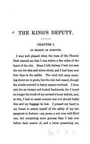 Cover of: The King's Deputy: A Romance of the Last Century