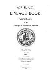 Cover of: Lineage Book by Daughters of the American Revolution., Daughters of the American Revolution.