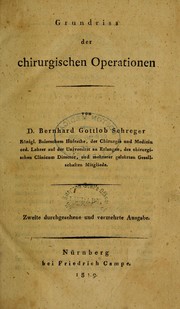 Cover of: Grundriss der chirurgischen Operationen