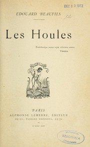 Cover of: Les houles