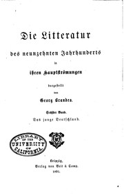 Cover of: Die Hauptstrømungen der Literatur des neunzehnten Jahrhunderts: Vorlesungen ...
