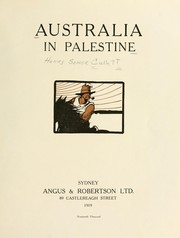 Cover of: Australia in Palestine.