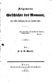 Cover of: Allgemeine Geschichte des Romans: Von dessen Ursprung bis zur neuesten Zeit
