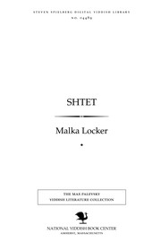 Cover of: Shṭeṭ by Malka Locker